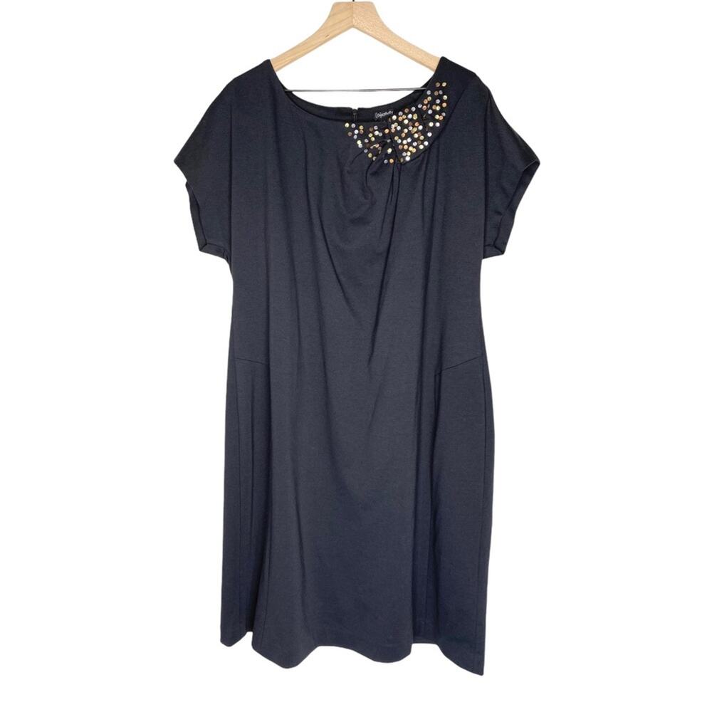 Relativity Black Sequin Dress Plus Size 2X